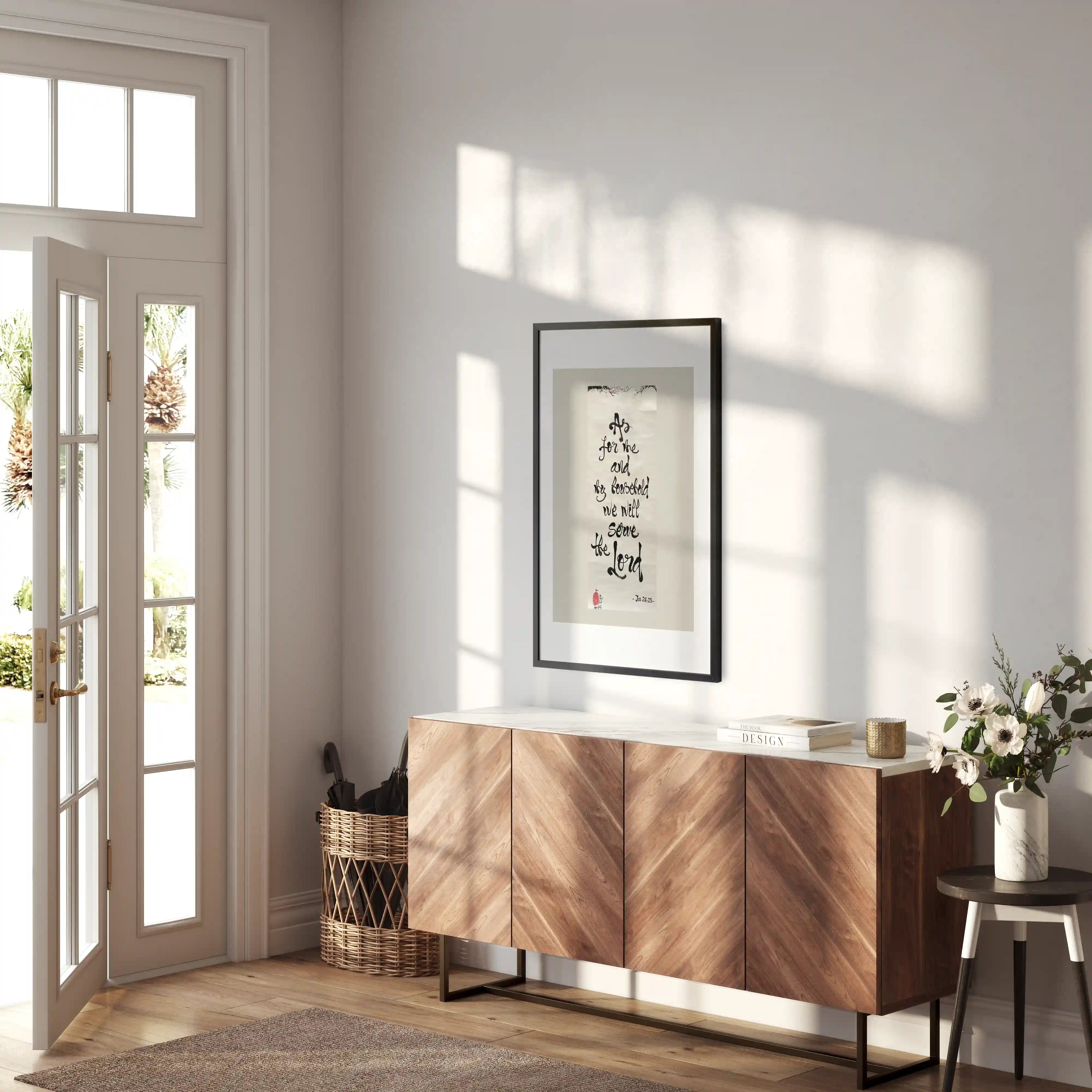 As For Me And My House Catholic Wall Art - Joshua 24:15 Printable